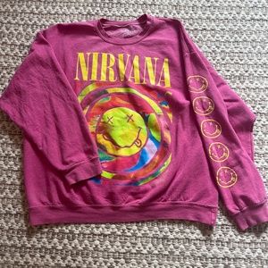Urban Outfitters Nirvana Sweatshirt- Pink